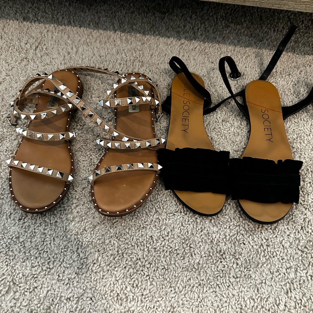 Stylish Women's Sandals - Black and Tan